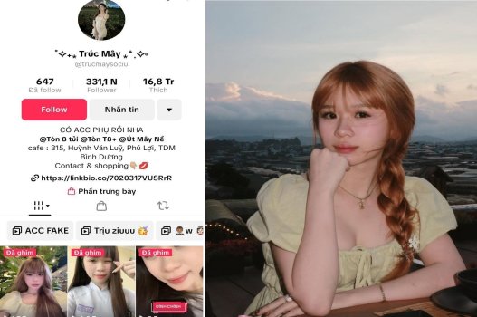 Clip sex Trúc Mây tiktoker 300K follower lộ ra